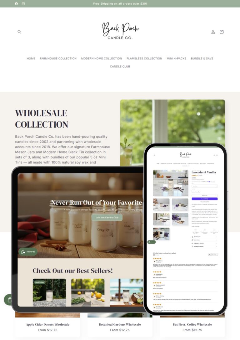 Natural Soy Candle Brand — Colorado, USA
