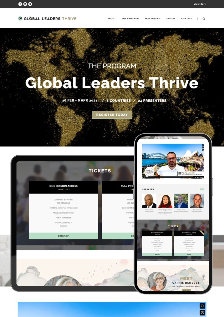Global Leadership Virtual Event & Ticket Sales Platform