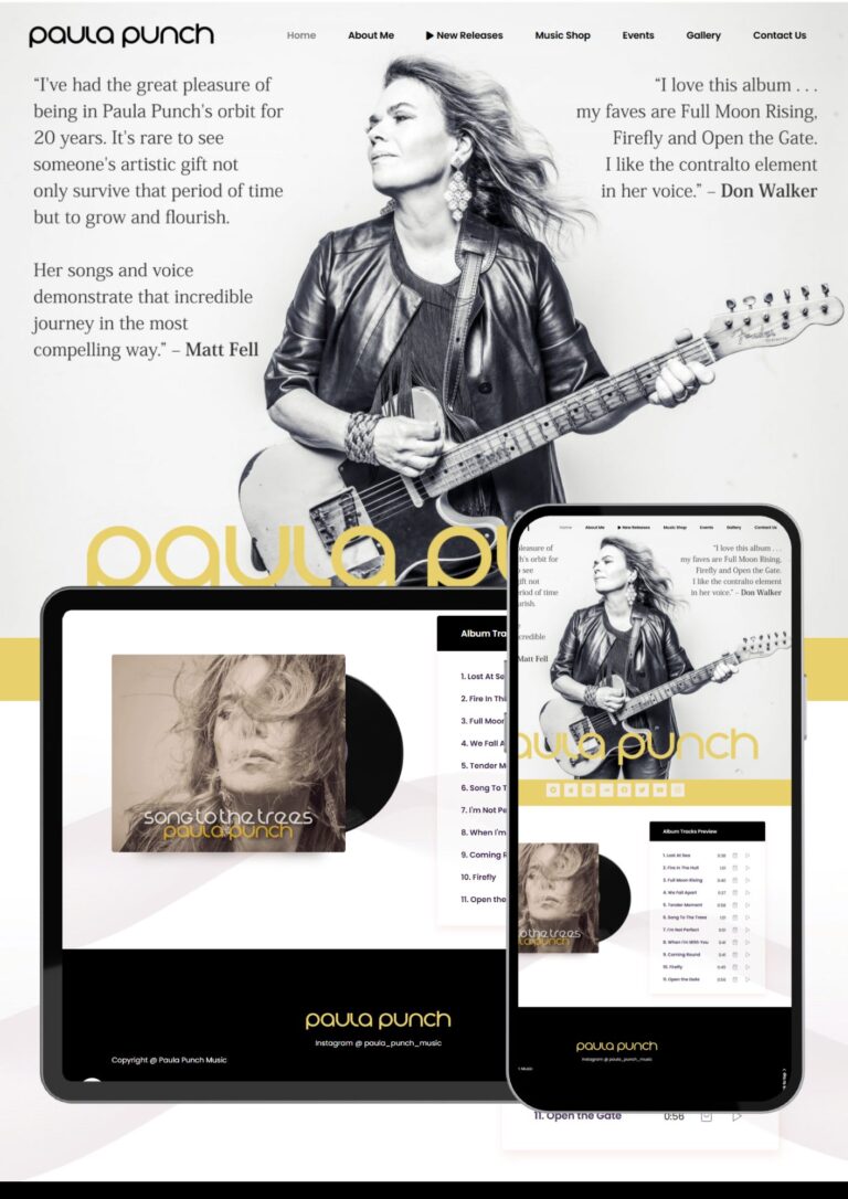 Independent Musician Website & Music Store