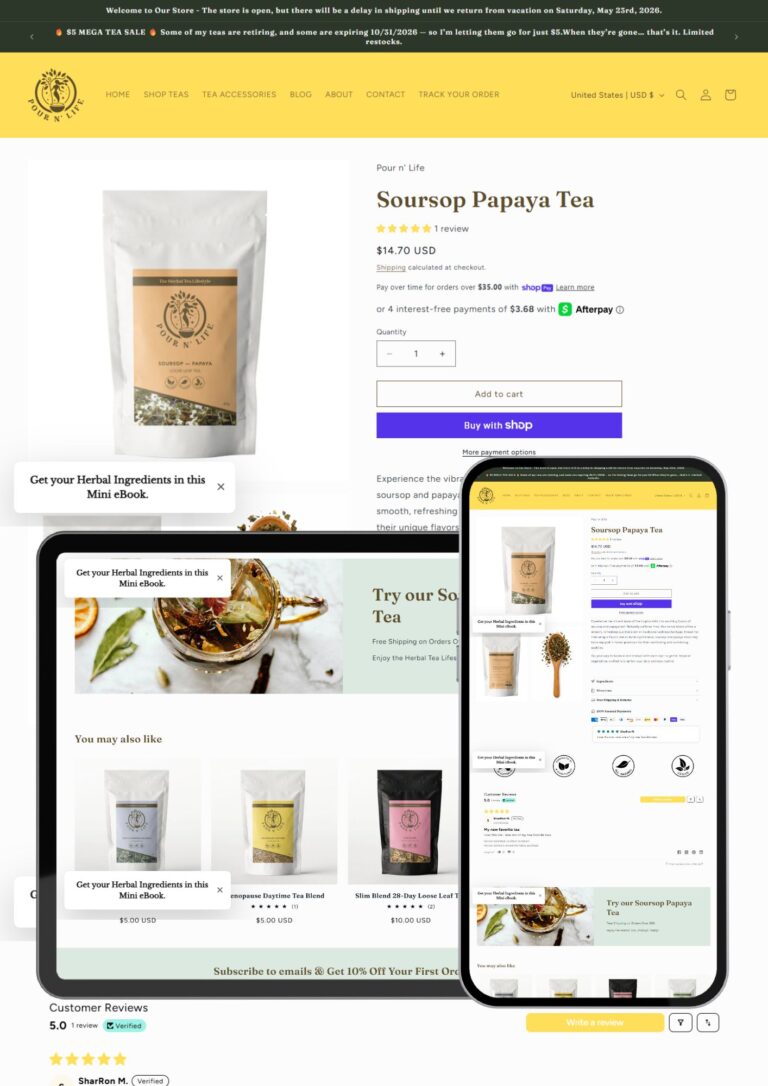 Organic Herbal Tea Store — Health & Wellness