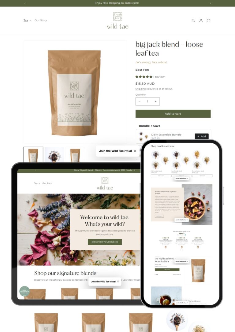 Organic Wellness Tea Store — Australian Brand